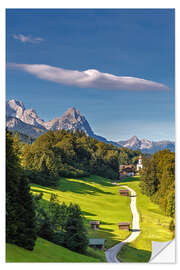 Selvklebende plakat Bavarian landscape