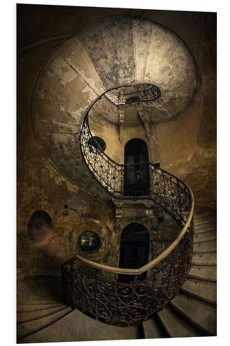 Foam board print Old Spiral Staircase I