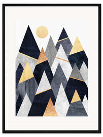 Gerahmter Kunstdruck Fancy Mountains