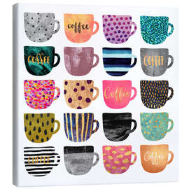 Canvas-taulu  Pretty coffee cups - Elisabeth Fredriksson