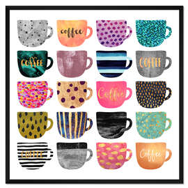 Gerahmter Kunstdruck Pretty Coffee Cups