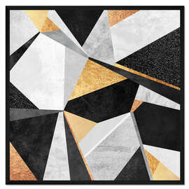 Gerahmter Kunstdruck Geometry Gold