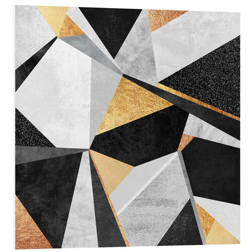 Foam board print Geometry Gold