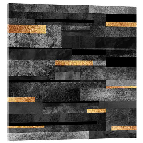 Acrylglasbild Urban Black & Gold