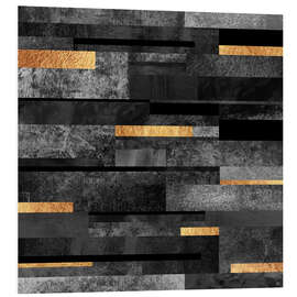 Foam board print Urban Black &amp; Gold