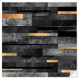 Vinilo para la pared Urban Black &amp; Gold