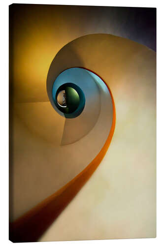 Canvas print Spiral stairs in old tower