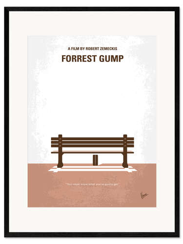 Plakat artystyczny premium w ramie Forrest Gump