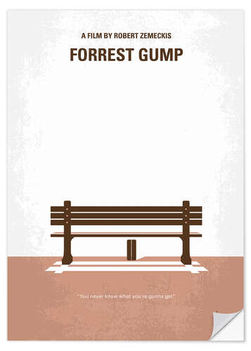 Selvklebende plakat Forrest Gump