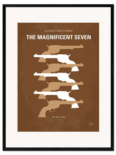 Ingelijste kunstdruk The Magnificent Seven
