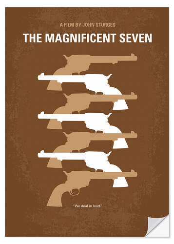 Sticker mural Les sept mercenaires (anglais)