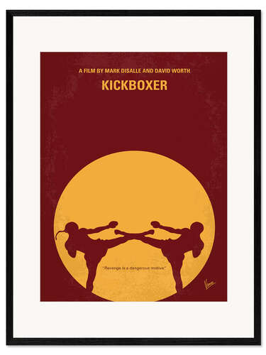 Gerahmter Kunstdruck Kickboxer