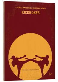 Wood print Kickboxer