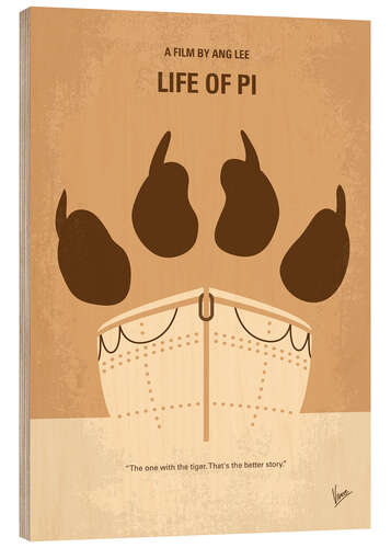 Wood print Life Of Pi