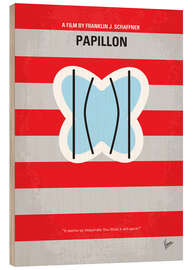 Wood print Papillon