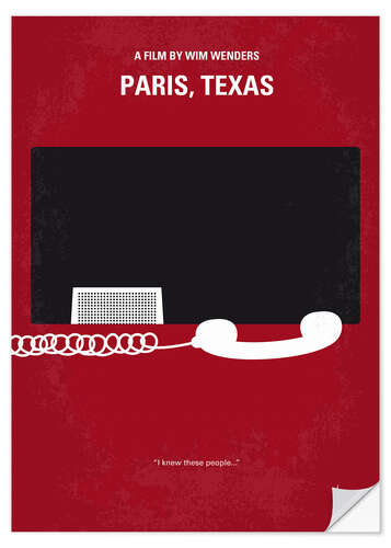 Selvklebende plakat Paris, Texas