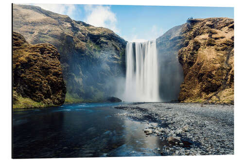 Aluminium print Skogafoss Waterfall