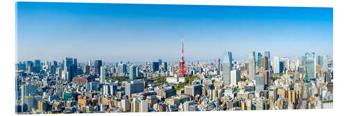 Akrylbilde Tokyo skyline panorama with Tokyo Tower