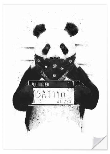 Sticker mural Panda malfrat