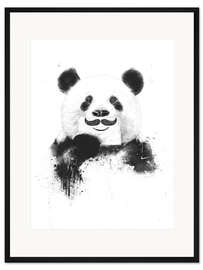 Gerahmter Kunstdruck Funny panda