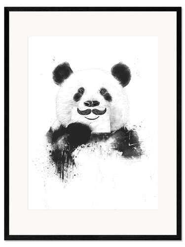 Kunsttryk i ramme Funny panda