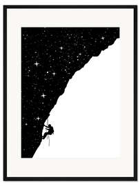 Gerahmter Kunstdruck Nachtklettern
