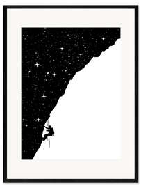 Impresión de arte enmarcada Nightclimbing