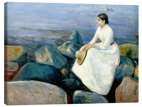 Canvas print Summer Night. Inger on the Beach