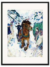 Gerahmter Kunstdruck Galoppierendes Pferd