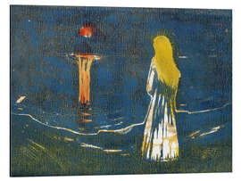 Magnettafel Mondschein am Meer