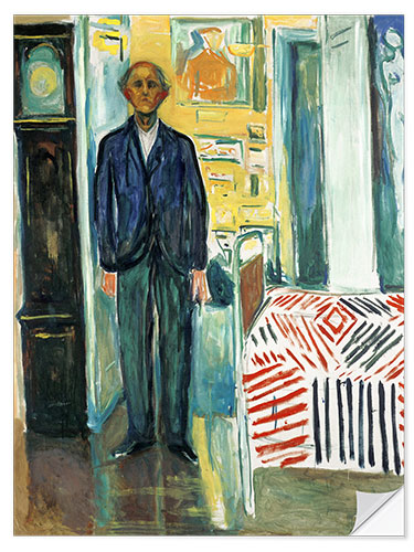 Naklejka na ścianę Self-Portrait. Between the Clock and the Bed