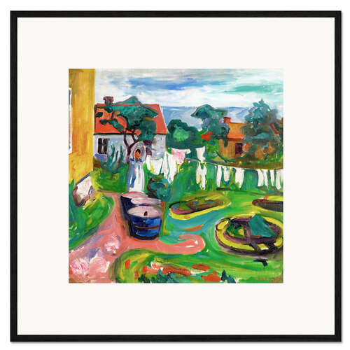 Framed art print Garden in Åsgårdstrand
