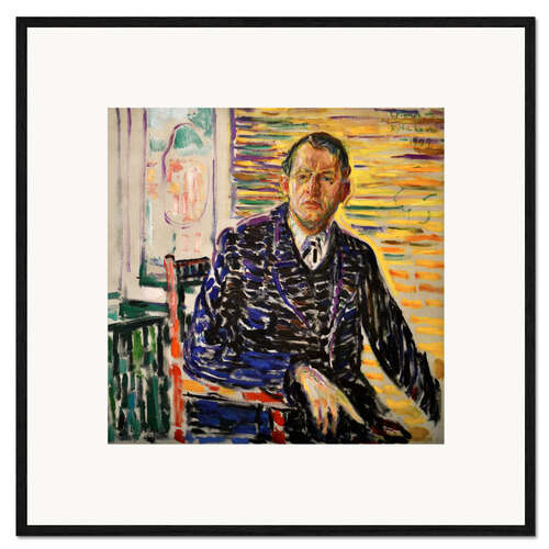 Plakat artystyczny premium w ramie Self-Portrait in the Interior