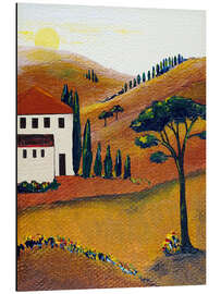 Magnettafel Die Farben der Toskana