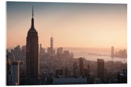 Quadro em acrílico Sunset over NYC