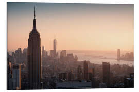 Tableau en aluminium Sunset over NYC