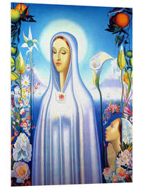 Foam board print Virgin of the Rose and Lily