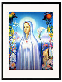Impresión de arte enmarcada Virgin of the Rose and Lily