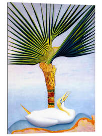 Gallery print palm tree and bird