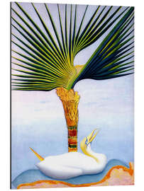 Magnettafel Palme und Vogel