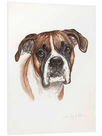 Foam board print Bulldog, brown-white