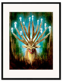 Kehystetty taidepainatus The Deer God of Life and Death