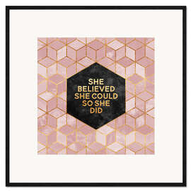 Framed art print She believed