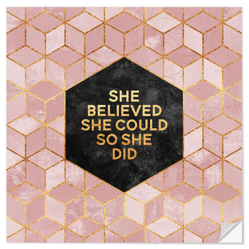 Wall sticker She believed