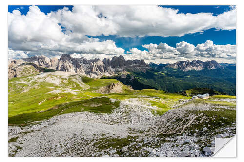 Vinilo para la pared Mountain views Dolomites