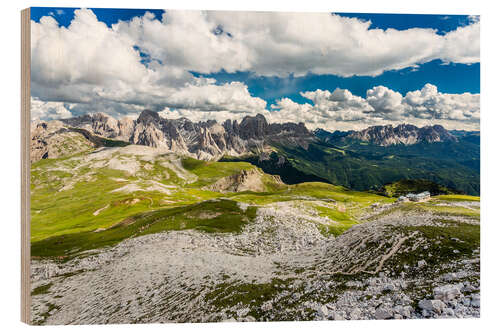 Wood print Mountain views Dolomites