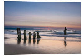 Magnettafel Buhne an der Ostseeküste im Sonnenuntergang