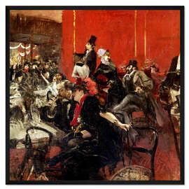 Gerahmter Kunstdruck Feier im Kabarett