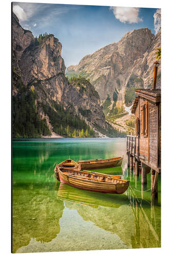 Tableau en aluminium Braies Lake