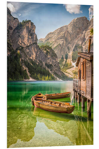 Foam board print Braies Lake